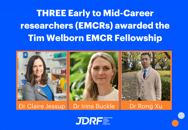 Three Early to Mid-Career researchers (EMCRs) awarded the Tim Welborn Fellowship