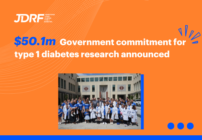 $50.1 million investment made in type 1 diabetes research